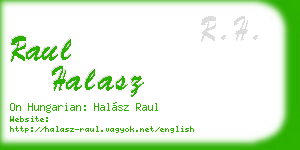 raul halasz business card
