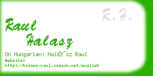 raul halasz business card